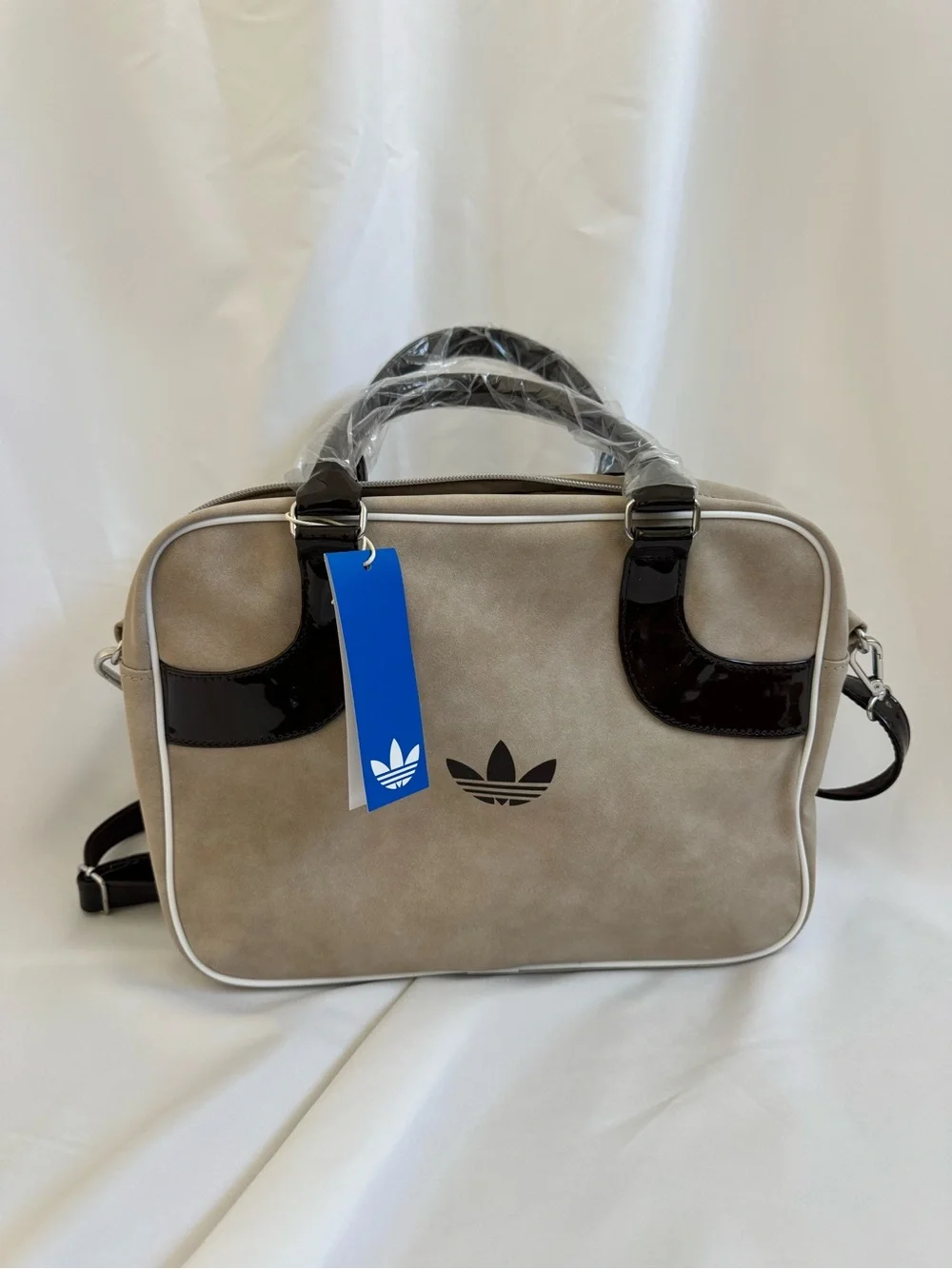 adidas Tan/Brown Patent Medium Airliner Bag